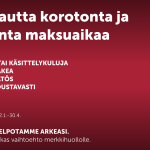 3 kuukautta korotonta ja kulutonta maksuaikaa