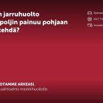 Auton jarrupoljin painuu pohjaan