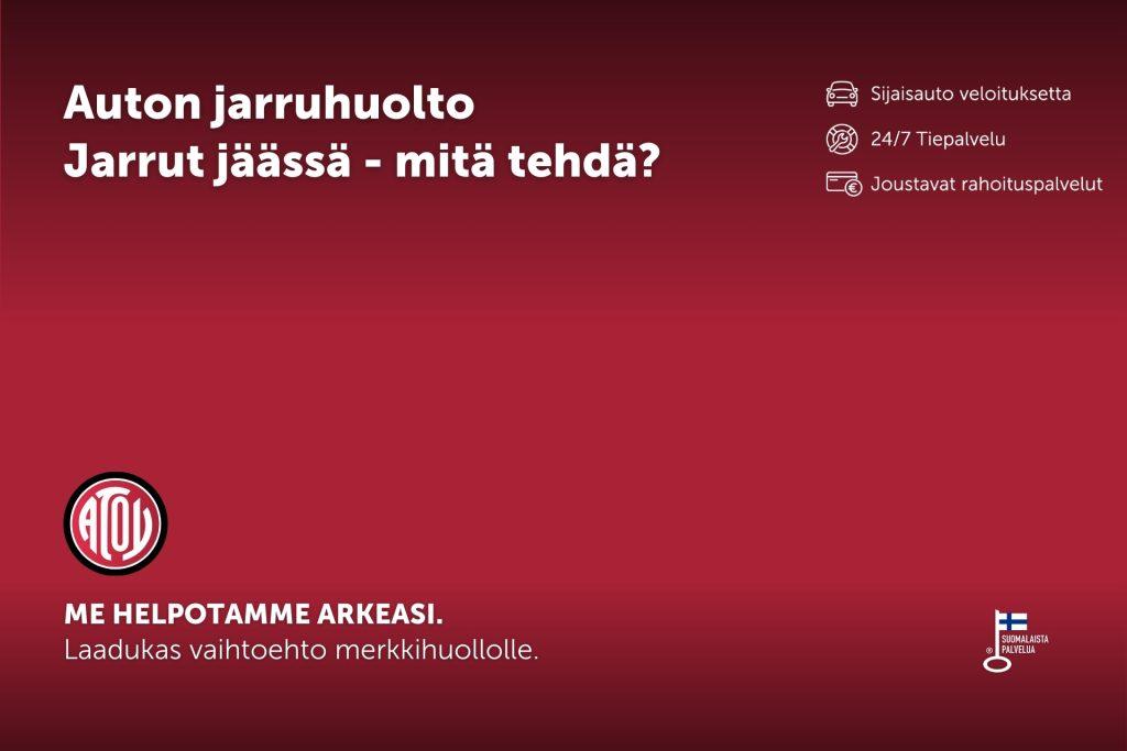 Auton jarrut jäässä