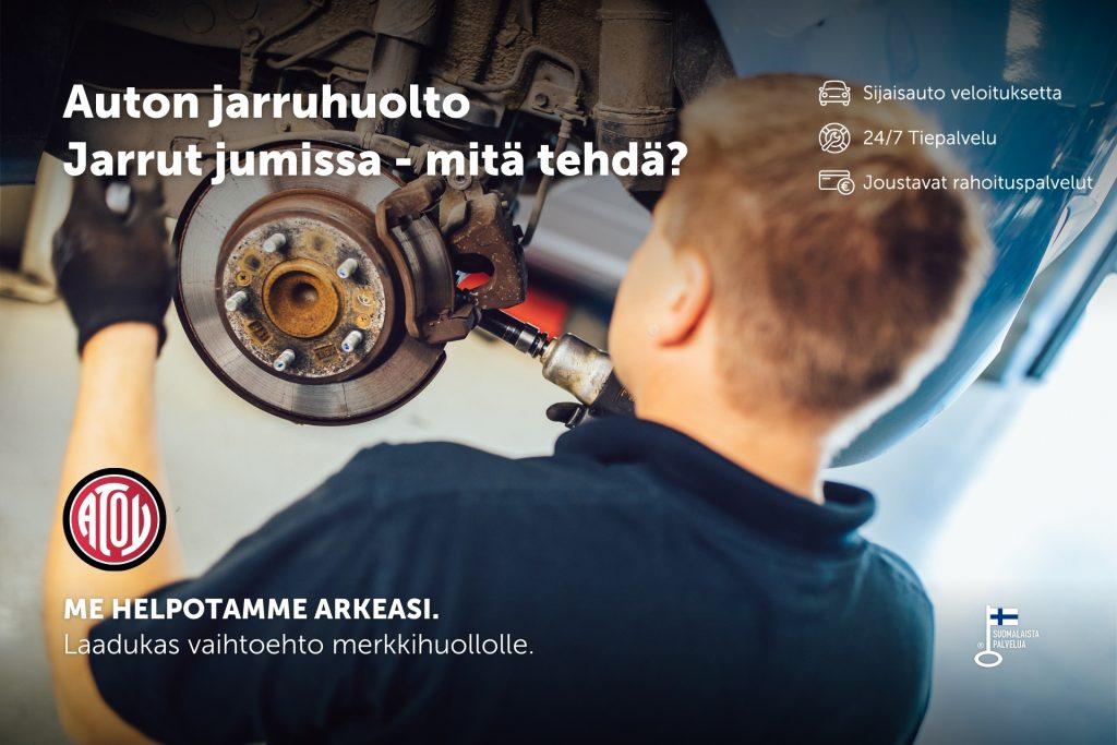 Auton jarrut jumissa