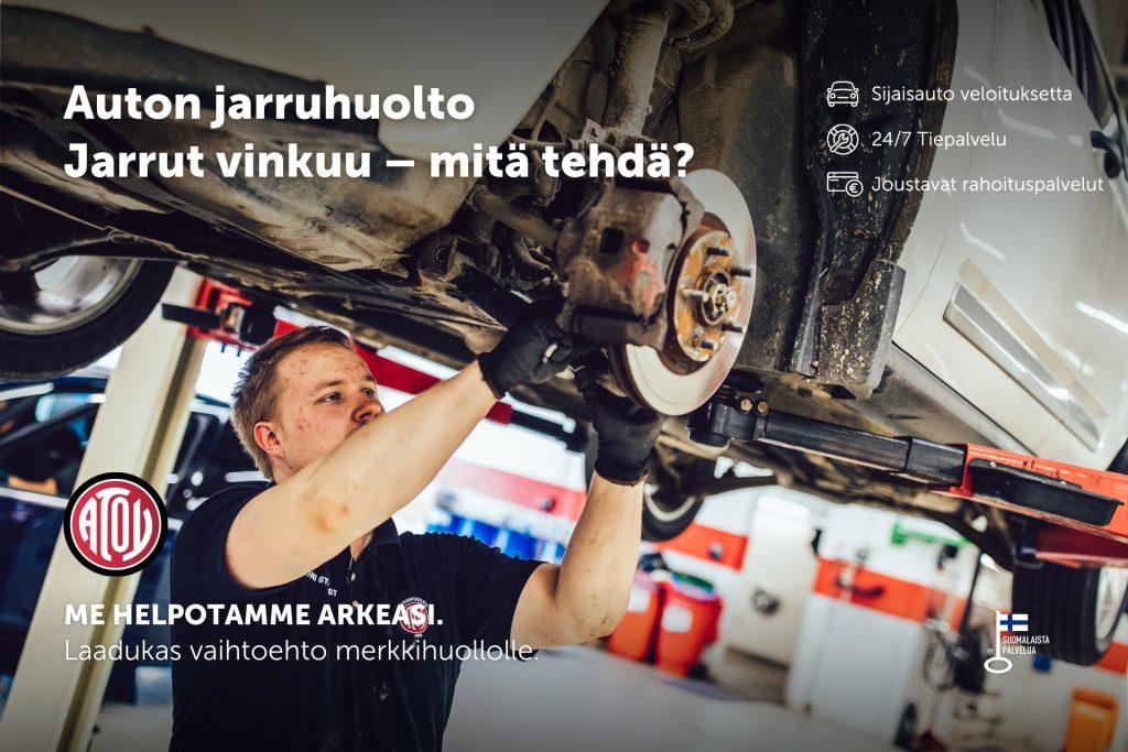 Auton jarrut vinkuvat